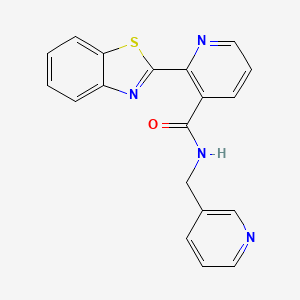 molecular formula C19H14N4OS B3496707 2-(1,3-benzothiazol-2-yl)-N-(pyridin-3-ylmethyl)pyridine-3-carboxamide 