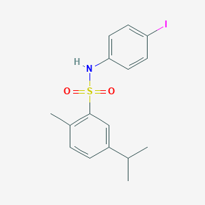 molecular formula C16H18INO2S B3496735 N-(4-iodophenyl)-2-methyl-5-propan-2-ylbenzenesulfonamide 