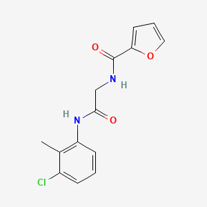 molecular formula C14H13ClN2O3 B3496745 N-{2-[(3-chloro-2-methylphenyl)amino]-2-oxoethyl}furan-2-carboxamide 