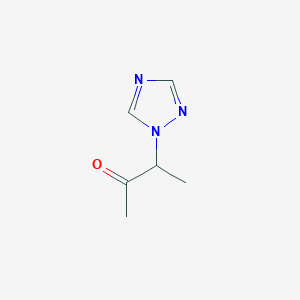 molecular formula C6H9N3O B034968 3-(1H-1,2,4-Triazol-1-yl)-2-butanone CAS No. 106836-80-0