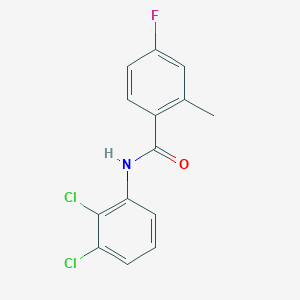 molecular formula C14H10Cl2FNO B3496827 N-(2,3-dichlorophenyl)-4-fluoro-2-methylbenzamide 