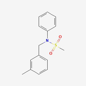 molecular formula C15H17NO2S B3496876 N-(3-methylbenzyl)-N-phenylmethanesulfonamide 