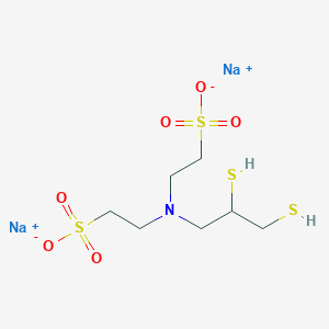 molecular formula C7H15NNa2O6S4 B034970 2,2'-((2,3-Dimercaptopropyl)imino)bis(ethanesulfonic acid) disodium salt CAS No. 19872-09-4