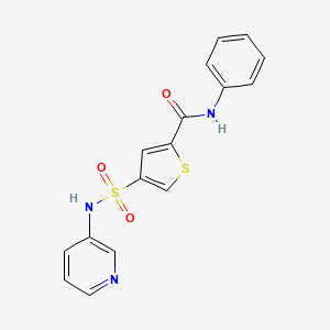 molecular formula C16H13N3O3S2 B3497004 N~2~-phenyl-4-[(3-pyridylamino)sulfonyl]-2-thiophenecarboxamide 