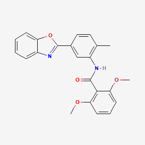 molecular formula C23H20N2O4 B3497038 N-[5-(1,3-benzoxazol-2-yl)-2-methylphenyl]-2,6-dimethoxybenzamide 