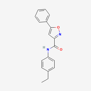 molecular formula C18H16N2O2 B3497066 N-(4-ethylphenyl)-5-phenyl-1,2-oxazole-3-carboxamide 