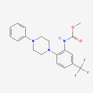 molecular formula C19H20F3N3O2 B3497276 methyl N-[2-(4-phenylpiperazin-1-yl)-5-(trifluoromethyl)phenyl]carbamate 