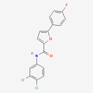 molecular formula C17H10Cl2FNO2 B3497332 N-(3,4-dichlorophenyl)-5-(4-fluorophenyl)furan-2-carboxamide 