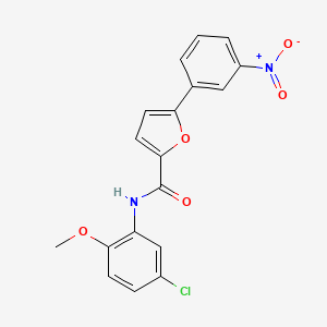 molecular formula C18H13ClN2O5 B3497337 N-(5-chloro-2-methoxyphenyl)-5-(3-nitrophenyl)furan-2-carboxamide 
