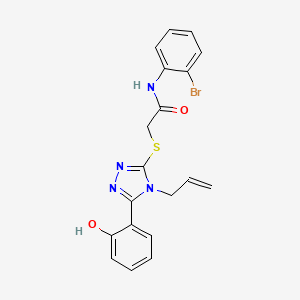 molecular formula C19H17BrN4O2S B3497355 N-(2-bromophenyl)-2-{[5-(2-hydroxyphenyl)-4-(prop-2-en-1-yl)-4H-1,2,4-triazol-3-yl]sulfanyl}acetamide CAS No. 831242-25-2
