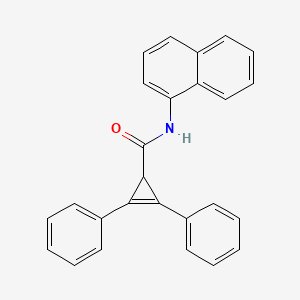molecular formula C26H19NO B3497387 N-(naphthalen-1-yl)-2,3-diphenylcycloprop-2-ene-1-carboxamide 