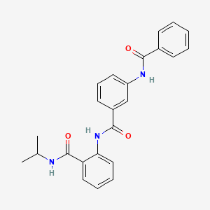 molecular formula C24H23N3O3 B3497440 2-(3-BENZAMIDOBENZAMIDO)-N-(PROPAN-2-YL)BENZAMIDE 