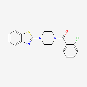 molecular formula C18H16ClN3OS B3497615 2-[4-(2-CHLOROBENZOYL)PIPERAZIN-1-YL]-1,3-BENZOTHIAZOLE 