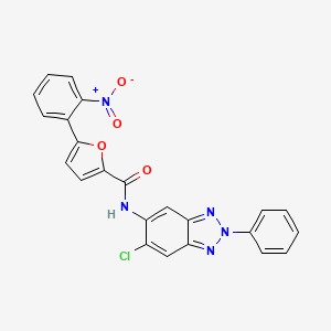 molecular formula C23H14ClN5O4 B3497722 N-(6-chloro-2-phenyl-2H-1,2,3-benzotriazol-5-yl)-5-(2-nitrophenyl)-2-furamide 