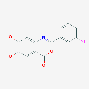 molecular formula C16H12INO4 B3497856 2-(3-iodophenyl)-6,7-dimethoxy-4H-3,1-benzoxazin-4-one 