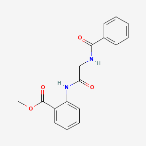molecular formula C17H16N2O4 B3497872 Methyl 2-[(2-benzamidoacetyl)amino]benzoate 