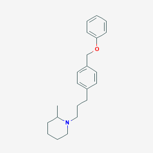 molecular formula C22H29NO B034982 2-Methyl-1-(3-(p-phenoxymethylphenyl)propyl)piperidine CAS No. 19733-81-4