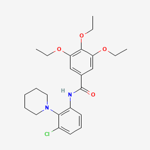 molecular formula C24H31ClN2O4 B3498252 N-(3-chloro-2-piperidin-1-ylphenyl)-3,4,5-triethoxybenzamide 