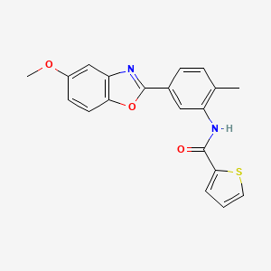 molecular formula C20H16N2O3S B3498324 N-[5-(5-methoxy-1,3-benzoxazol-2-yl)-2-methylphenyl]thiophene-2-carboxamide 