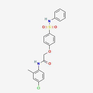 molecular formula C21H19ClN2O4S B3498596 N-(4-chloro-2-methylphenyl)-2-[4-(phenylsulfamoyl)phenoxy]acetamide 