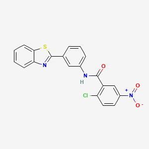 molecular formula C20H12ClN3O3S B3498718 n-(3-benzothiazol-2-yl-phenyl)-2-chloro-5-nitrobenzamide 