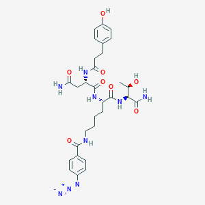 molecular formula C30H39N9O8 B034989 N-Hpp-asp-lys-azb-thr-NH2 CAS No. 102604-64-8