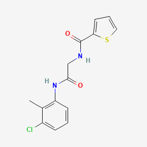 molecular formula C14H13ClN2O2S B3499129 N-{2-[(3-chloro-2-methylphenyl)amino]-2-oxoethyl}thiophene-2-carboxamide 
