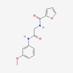 molecular formula C14H14N2O4 B3499137 N-{2-[(3-methoxyphenyl)amino]-2-oxoethyl}furan-2-carboxamide 