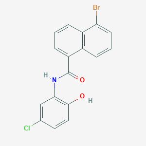 molecular formula C17H11BrClNO2 B3499190 5-bromo-N-(5-chloro-2-hydroxyphenyl)naphthalene-1-carboxamide 