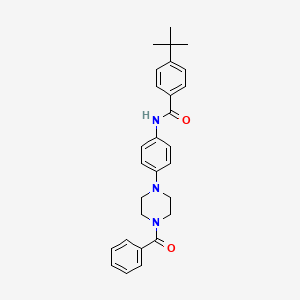 molecular formula C28H31N3O2 B3499339 N-[4-(4-benzoylpiperazin-1-yl)phenyl]-4-tert-butylbenzamide 