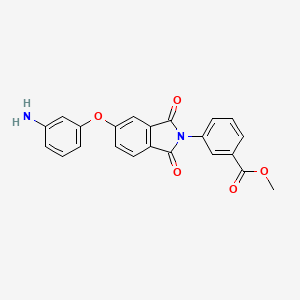 molecular formula C22H16N2O5 B3499480 METHYL 3-[5-(3-AMINOPHENOXY)-1,3-DIOXO-2,3-DIHYDRO-1H-ISOINDOL-2-YL]BENZOATE 