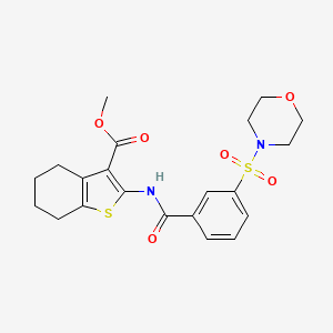 molecular formula C21H24N2O6S2 B3499764 METHYL 2-[3-(MORPHOLINE-4-SULFONYL)BENZAMIDO]-4,5,6,7-TETRAHYDRO-1-BENZOTHIOPHENE-3-CARBOXYLATE 