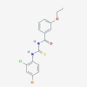 molecular formula C16H14BrClN2O2S B3499904 N-[(4-bromo-2-chlorophenyl)carbamothioyl]-3-ethoxybenzamide 
