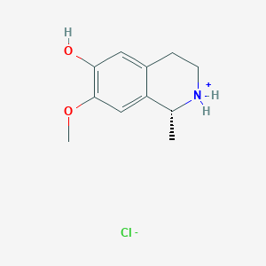molecular formula C11H16ClNO2 B000035 6-Isoquinolinol, 1,2,3,4-tetrahydro-7-methoxy-1-methyl-, hydrochloride, (1R)-(+)- CAS No. 51424-33-0