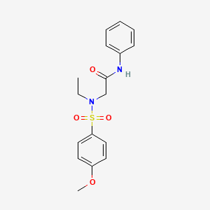 molecular formula C17H20N2O4S B3500013 N~2~-ethyl-N~2~-[(4-methoxyphenyl)sulfonyl]-N-phenylglycinamide 