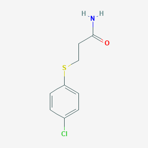3-(4-Chlorophenyl)sulfanylpropanamide
