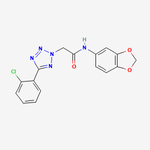 molecular formula C16H12ClN5O3 B3500174 N~1~-(1,3-BENZODIOXOL-5-YL)-2-[5-(2-CHLOROPHENYL)-2H-1,2,3,4-TETRAAZOL-2-YL]ACETAMIDE 