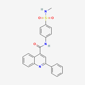 molecular formula C23H19N3O3S B3500408 N-[4-(methylsulfamoyl)phenyl]-2-phenylquinoline-4-carboxamide 