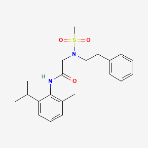 molecular formula C21H28N2O3S B3500587 N-[2-METHYL-6-(PROPAN-2-YL)PHENYL]-2-[N-(2-PHENYLETHYL)METHANESULFONAMIDO]ACETAMIDE 