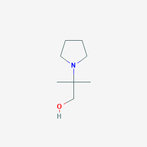 molecular formula C8H17NO B035009 2-Methyl-2-(pyrrolidin-1-yl)propan-1-ol CAS No. 101258-96-2