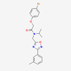 molecular formula C21H22BrN3O3 B3500948 2-(4-bromophenoxy)-N-{[3-(3-methylphenyl)-1,2,4-oxadiazol-5-yl]methyl}-N-(propan-2-yl)acetamide 