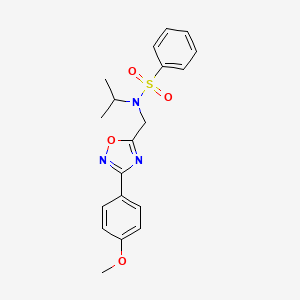 molecular formula C19H21N3O4S B3500958 N-{[3-(4-methoxyphenyl)-1,2,4-oxadiazol-5-yl]methyl}-N-(propan-2-yl)benzenesulfonamide 