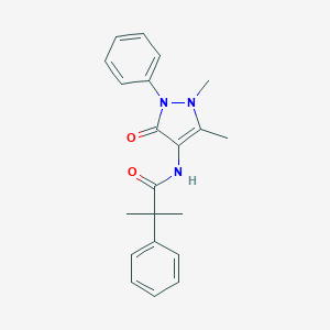 molecular formula C21H23N3O2 B350121 N-(1,5-dimethyl-3-oxo-2-phenyl-2,3-dihydro-1H-pyrazol-4-yl)-2-methyl-2-phenylpropanamide CAS No. 1015993-19-7