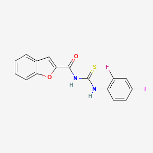 molecular formula C16H10FIN2O2S B3501425 N-[(2-fluoro-4-iodophenyl)carbamothioyl]-1-benzofuran-2-carboxamide 