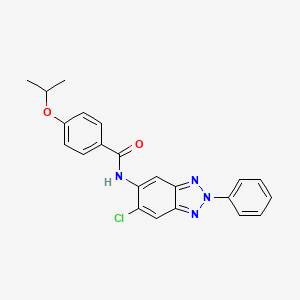 molecular formula C22H19ClN4O2 B3501461 N-(6-chloro-2-phenyl-2H-benzotriazol-5-yl)-4-(propan-2-yloxy)benzamide 