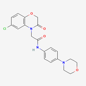 molecular formula C20H20ClN3O4 B3501677 2-(6-CHLORO-3-OXO-3,4-DIHYDRO-2H-1,4-BENZOXAZIN-4-YL)-N-[4-(MORPHOLIN-4-YL)PHENYL]ACETAMIDE 