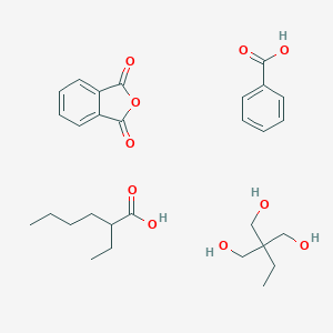 molecular formula C29H40O10 B035019 1,3-Propanediol, 2-ethyl-2-(hydroxymethyl)-, polymer with 1,3-isobenzofurandione, benzoate 2-ethylhe CAS No. 103733-68-2
