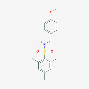 molecular formula C17H21NO3S B350205 N-(4-methoxybenzyl)-2,4,6-trimethylbenzenesulfonamide CAS No. 305849-15-4