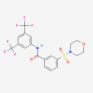molecular formula C19H16F6N2O4S B3502330 N-[3,5-BIS(TRIFLUOROMETHYL)PHENYL]-3-(MORPHOLINE-4-SULFONYL)BENZAMIDE 