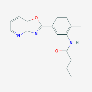 molecular formula C17H17N3O2 B350254 N-(2-Methyl-5-oxazolo[4,5-b]pyridin-2-yl-phenyl)-butyramide CAS No. 5841-09-8